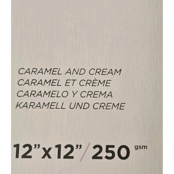 Crafters Companion Pearlescent Paper Pad Cardstovk 12x12" 250gsm Caramel Cream - Picture 2 of 4